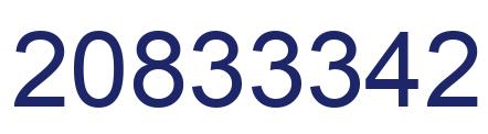 Number 20833342 blue image