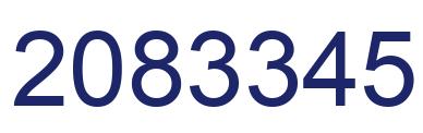Number 2083345 blue image