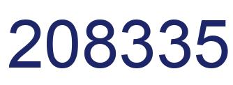 Number 208335 blue image