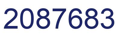 Número 2087683 imagen azul
