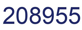 Number 208955 blue image