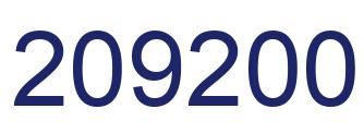 Number 209200 blue image