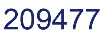 Number 209477 blue image