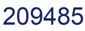 Number 209485 blue image