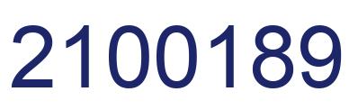 Number 2100189 blue image