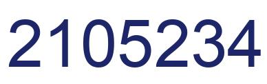 Número 2105234 imagen azul