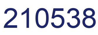 Number 210538 blue image