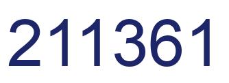 Number 211361 blue image
