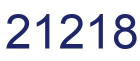 Number 21218 blue image