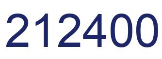 Number 212400 blue image