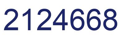 Number 2124668 blue image