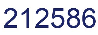 Number 212586 blue image