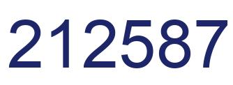 Number 212587 blue image