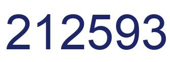 Number 212593 blue image