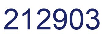 Number 212903 blue image