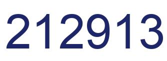Number 212913 blue image