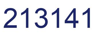 Number 213141 blue image