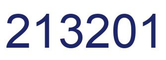 Number 213201 blue image