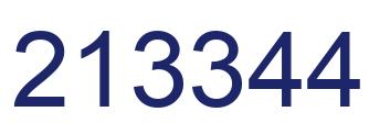 Number 213344 blue image