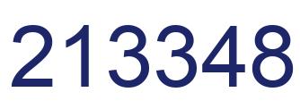 Number 213348 blue image