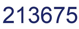 Number 213675 blue image