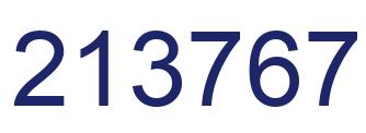 Number 213767 blue image
