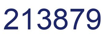 Number 213879 blue image