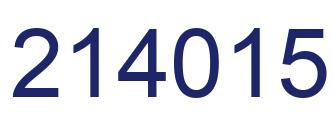 Number 214015 blue image
