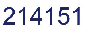 Number 214151 blue image