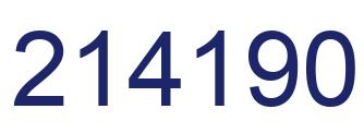 Number 214190 blue image