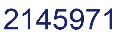 Number 2145971 blue image