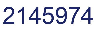 Number 2145974 blue image