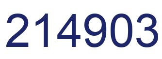 Number 214903 blue image