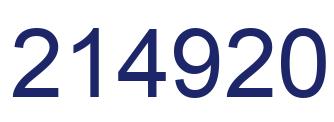 Number 214920 blue image