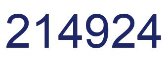 Number 214924 blue image