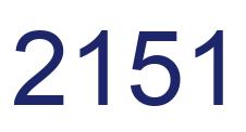 Number 2151 blue image