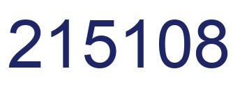 Number 215108 blue image