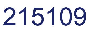 Number 215109 blue image