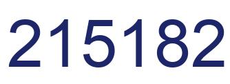 Number 215182 blue image