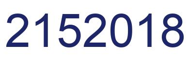 Number 2152018 blue image
