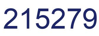Number 215279 blue image