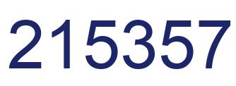 Number 215357 blue image