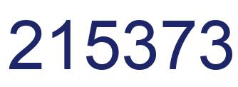 Number 215373 blue image
