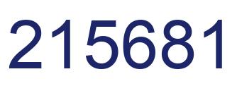 Number 215681 blue image