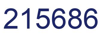 Number 215686 blue image