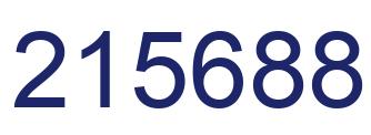 Number 215688 blue image
