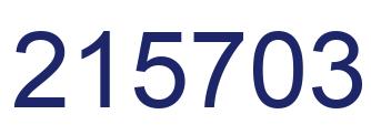 Number 215703 blue image