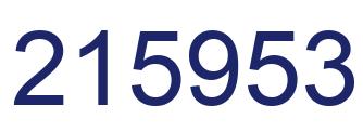 Number 215953 blue image