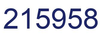 Number 215958 blue image