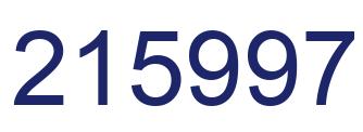 Number 215997 blue image